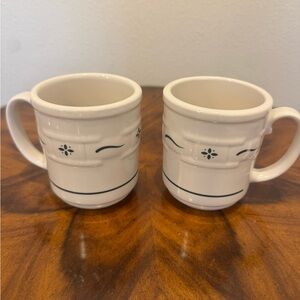 Longaberger Pottery Woven Traditions Retired Coffee Mugs 2
